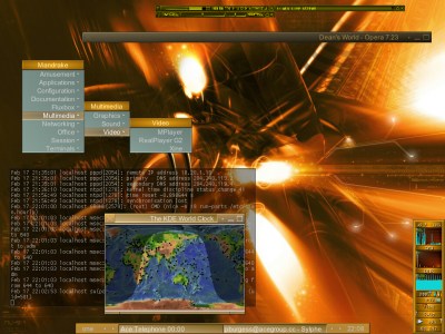 Mandrake Linux 9.1, running Fluxbox