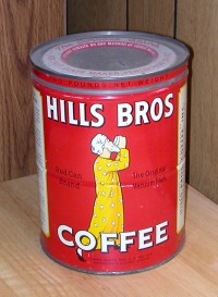 osama bin laden on hills brothers coffee can