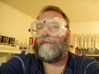 me with lab goggles