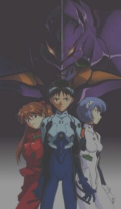 Asuka, Shinji, and Rei, with Unit 01